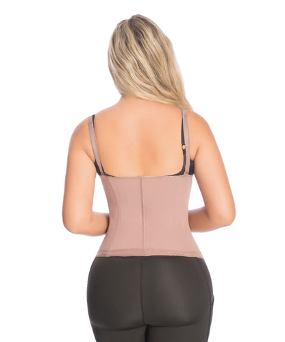 waist trainer with 3 levels of snaps with removable straps 09006