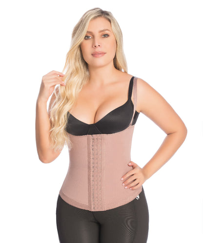 waist trainer with 3 levels of snaps with removable straps 09006