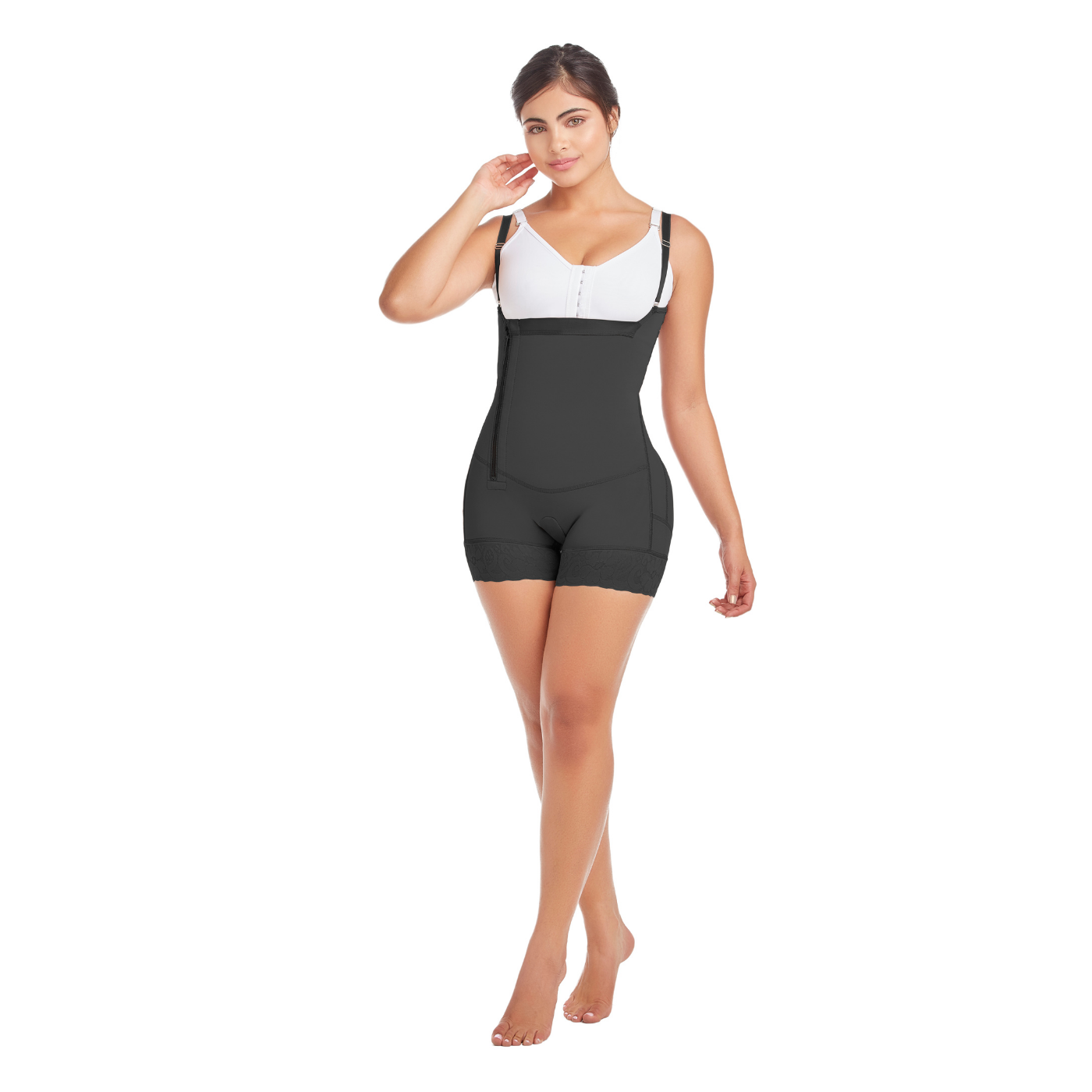 EXTRA SHORT GIRDLE WITH BUTT ENHANCEMENT ZIPPER ON THE SIDE POST SURGICAL AND DAILY USE 009046