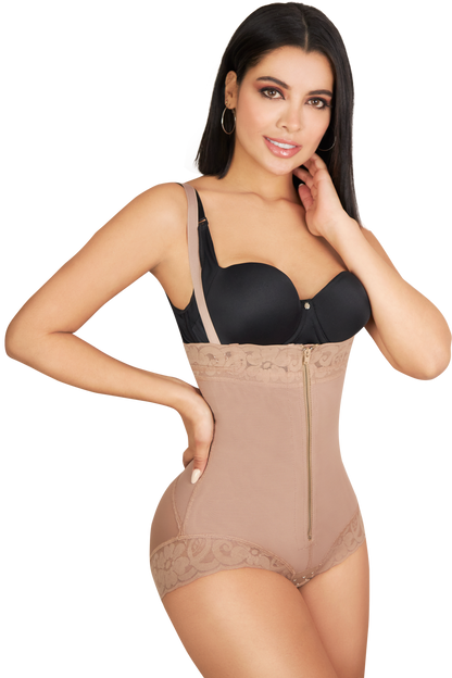 PANTY BODY SHAPER SIN TIRANTES CON CREMALLERA 1035