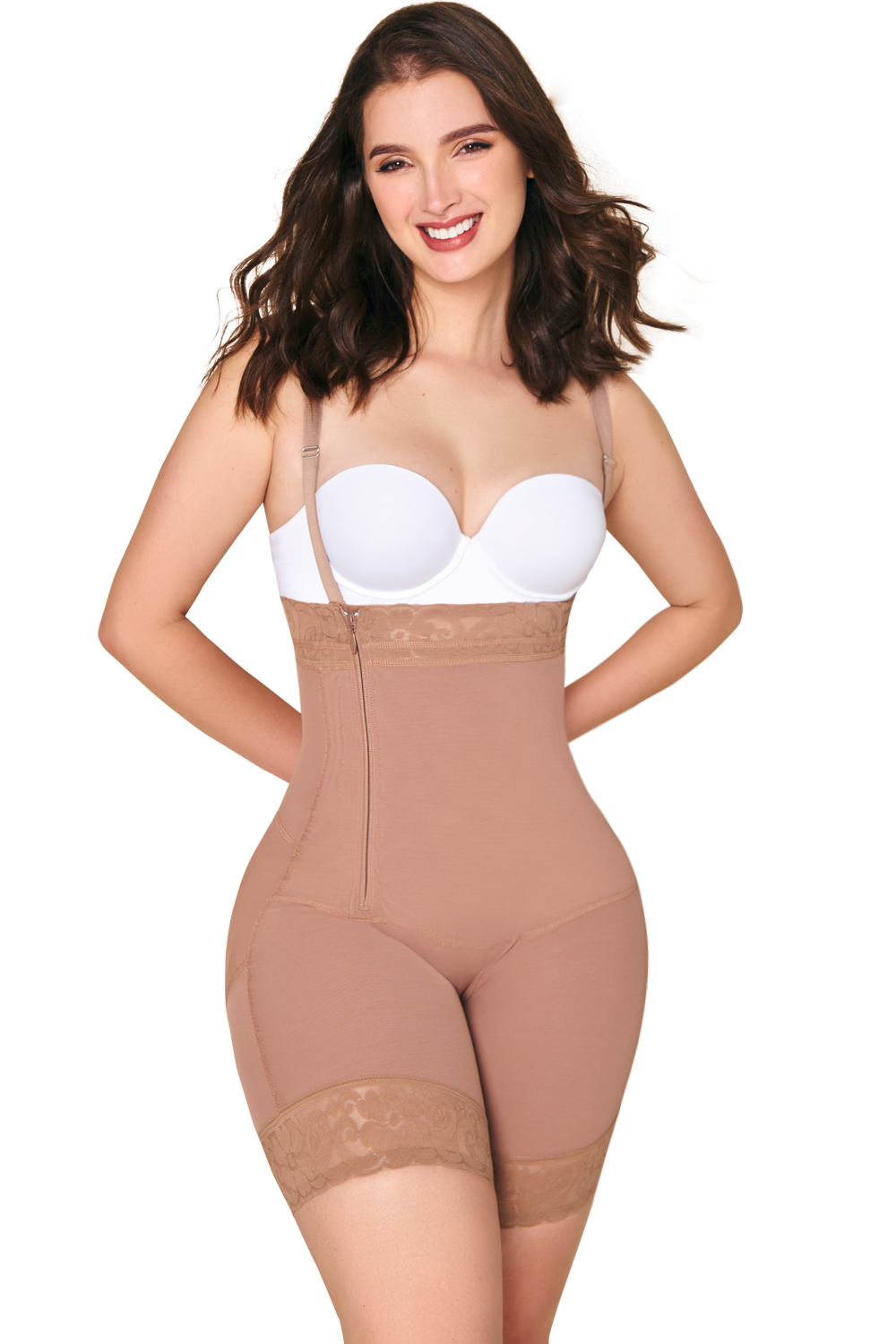 SHORTS BODY SHAPER STRAPLESS WITH LATERAL ZIPPER 2035