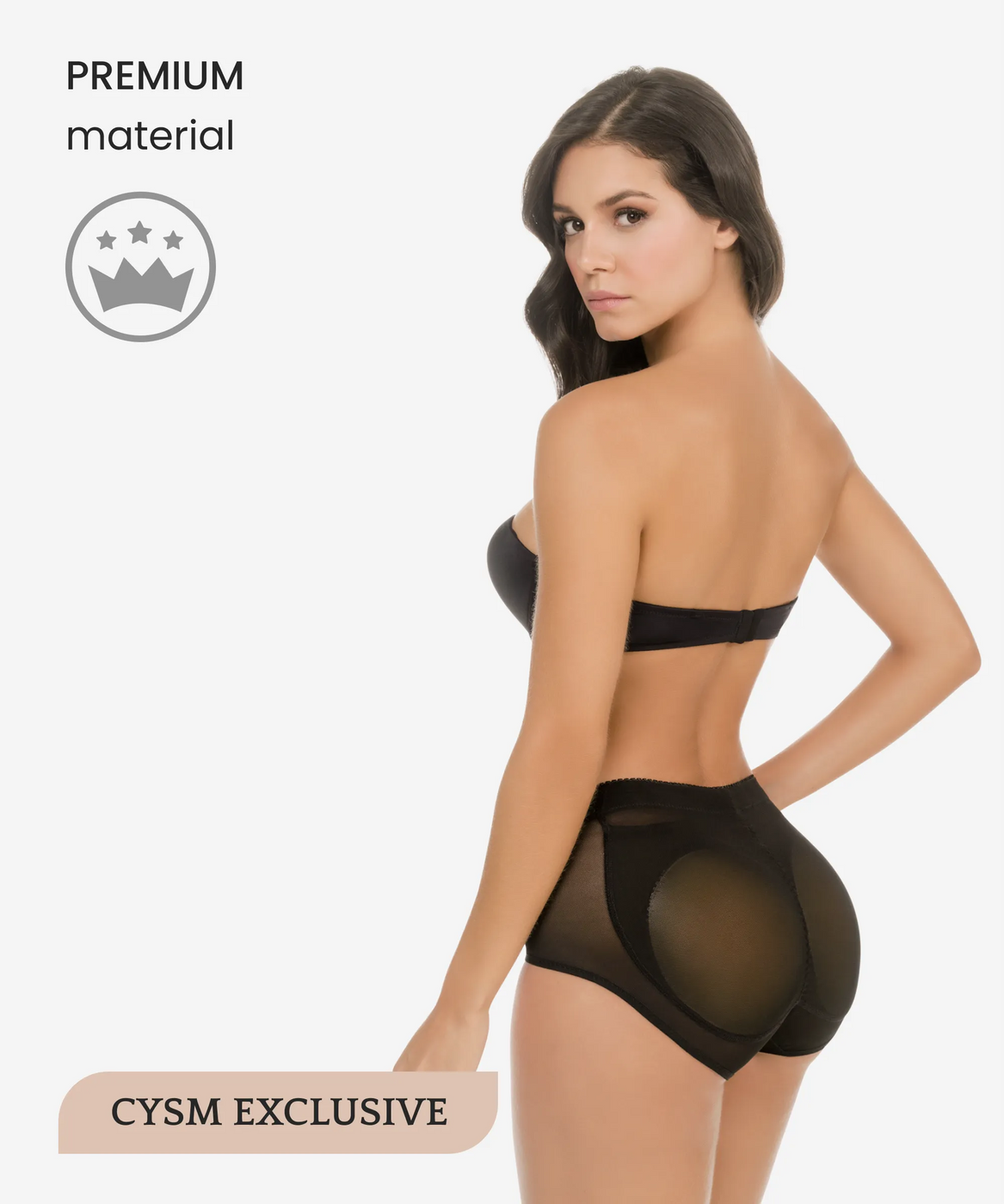 Butt-enhancing padded panty with silicone pads - Style 003