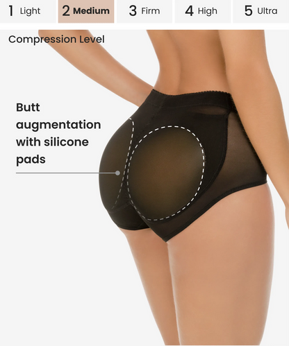 Butt-enhancing padded panty with silicone pads - Style 003