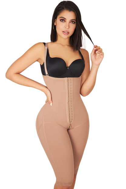 LONG BODY SHAPER WITH COVERED BACK AND PERINEAL ZIPPER 3011