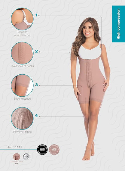 MID-THIGH GIRDLE WITH BACK COVERAGE AND ADJUSTABLE BUTT ENHANCEMENT POST SURGICAL AND DAILY USE 009111