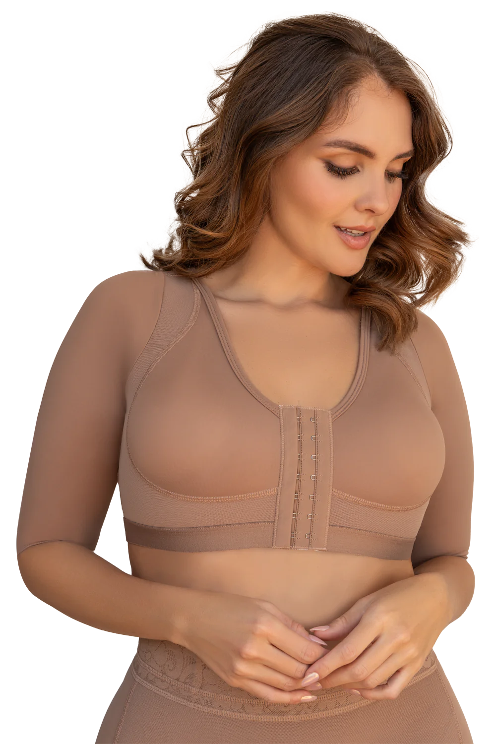 BRA WITH BACK SUPPORT AND SLEEVES