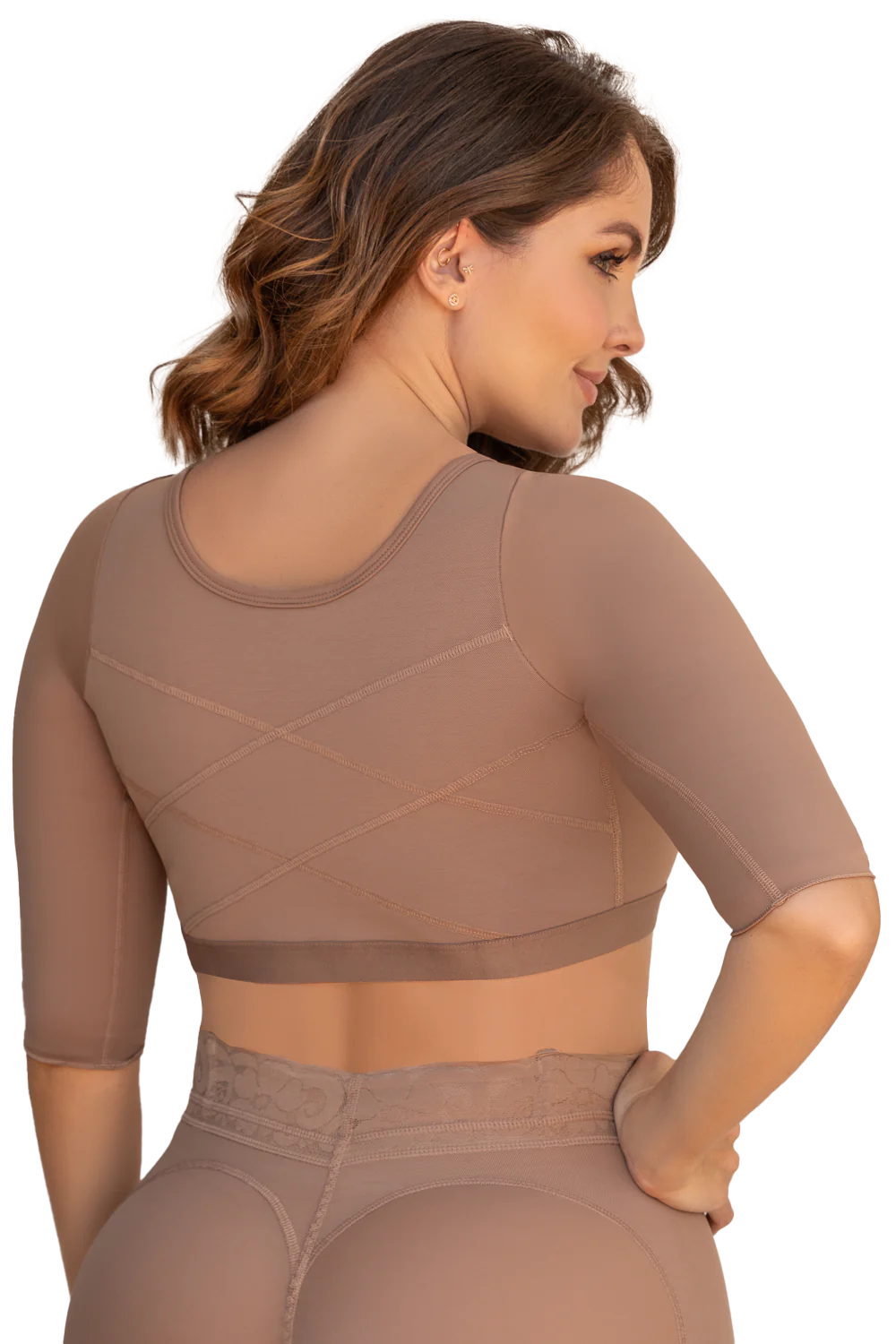 BRA WITH BACK SUPPORT AND SLEEVES