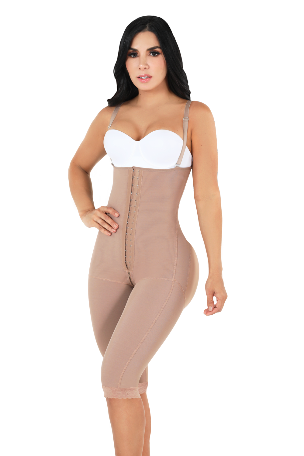 LONG BODY SHAPER WITH COVERED BACK AND PERINEAL ZIPPER 3011