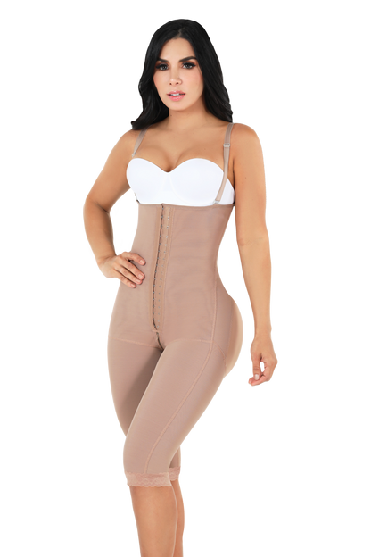 LONG BODY SHAPER WITH COVERED BACK AND PERINEAL ZIPPER 3011