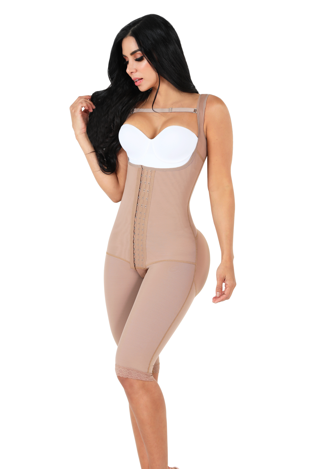 LONG BODYSHAPER WITH WIDE STRAPS 3020