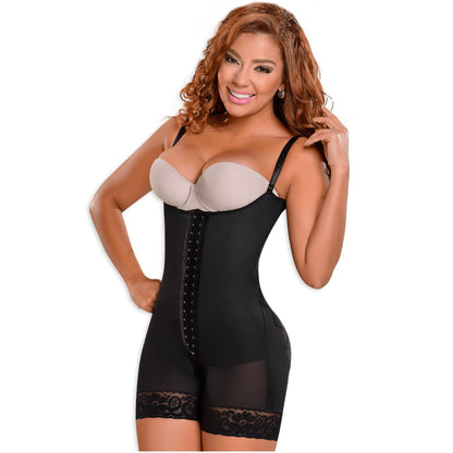 MID-THIGH FAJA WITH BACK COVERAGE AND ADJUSTABLE STRAPS 0068