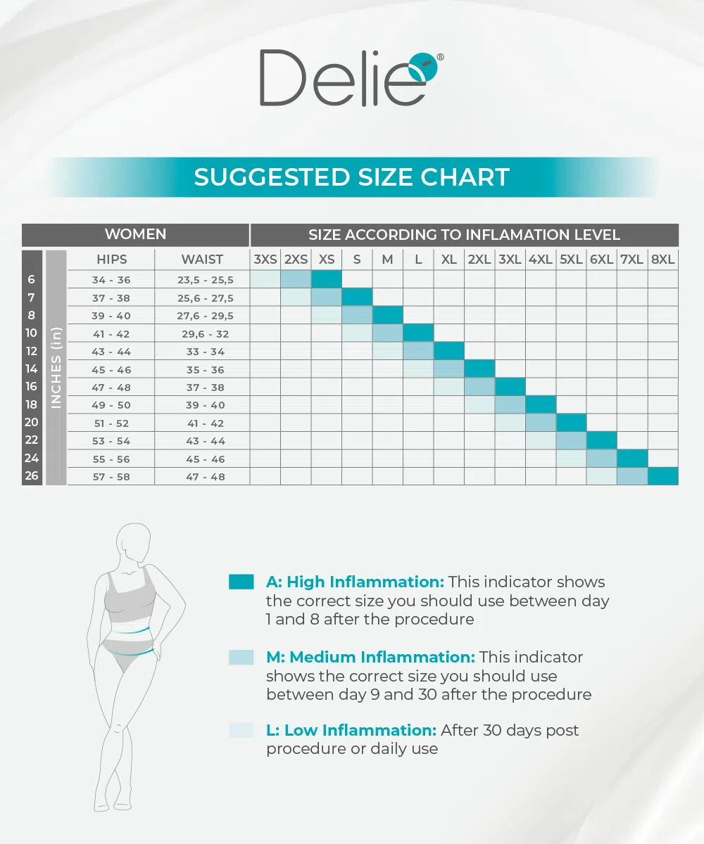 MID-THIGH GIRDLE WITH BACK COVERAGE AND ADJUSTABLE BUTT ENHANCEMENT POST SURGICAL AND DAILY USE 009111